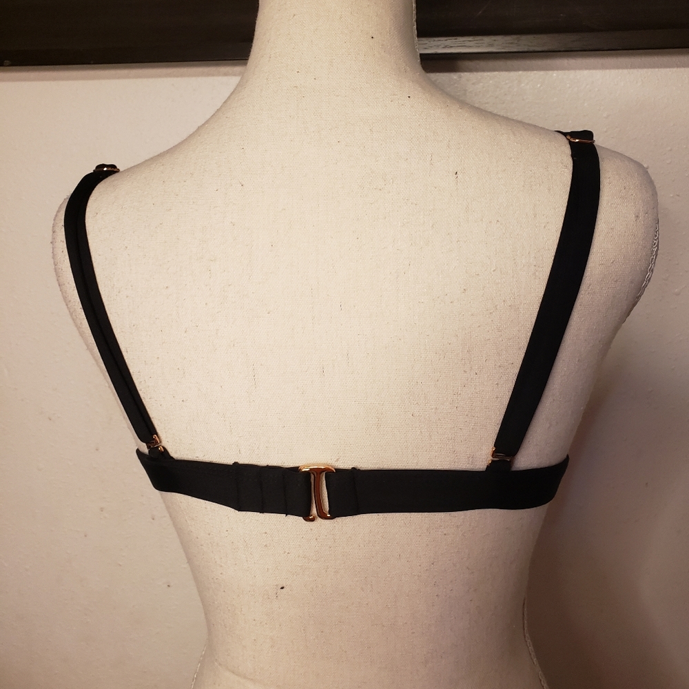 Black Ruffle Bikini Top - Picture 3 of 7